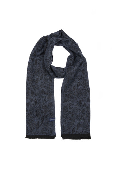 Lacivert Desenli Atkı - 2