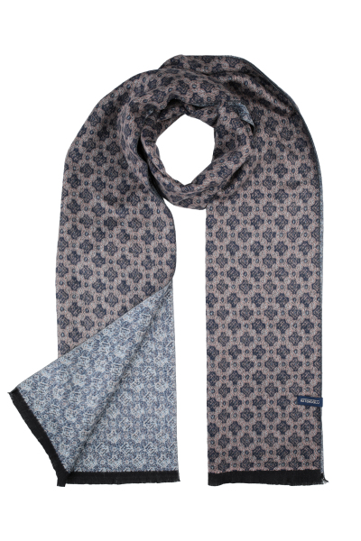 Lacivert Desenli Atkı - 2