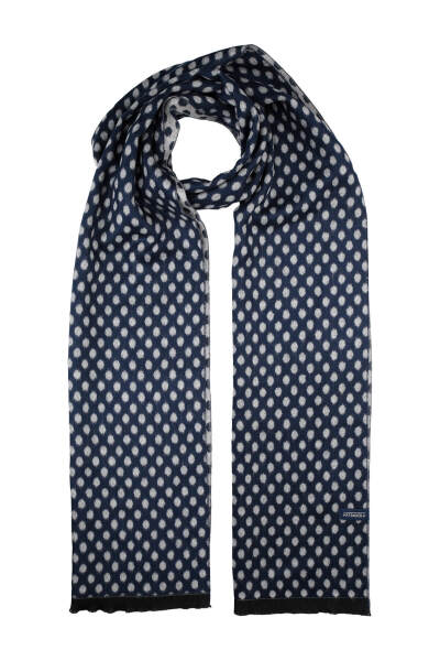 Lacivert Desenli Atkı - 3