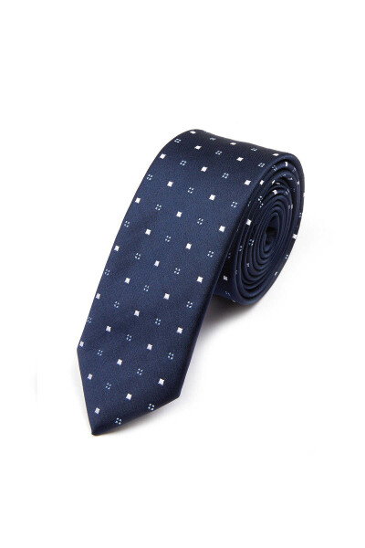 Lacivert Desenli Kravat - 1