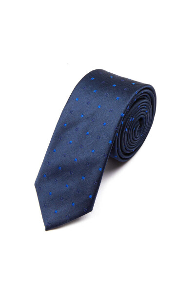 Lacivert Desenli Kravat - 1