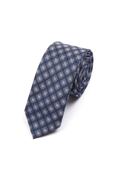 Lacivert Desenli Kravat - 1