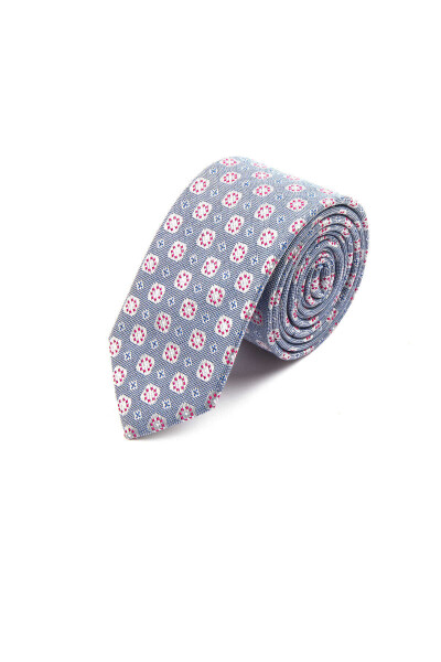Lacivert Desenli Kravat - 1