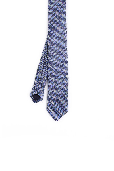 Lacivert Desenli Micro Casual Kravat - 6