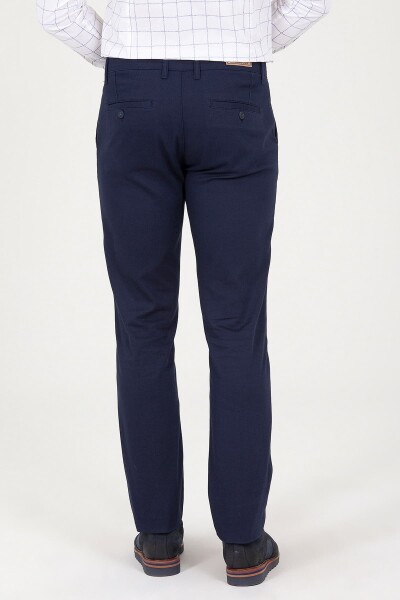 Lacivert Regular Fit Yandan Cep Pantolon - 4