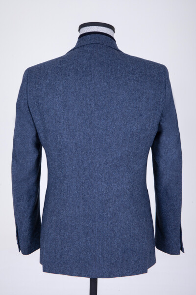 Lacivert Desenli Slim Fit Ceket - 5