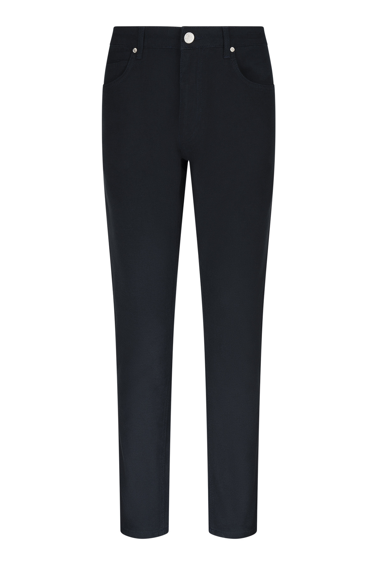 Lacivert Rahat Kesim 5 Cep Pamuklu Kanvas Pantolon - 1