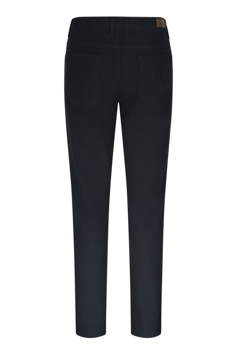 Lacivert Rahat Kesim 5 Cep Pamuklu Kanvas Pantolon - Hatem Saykı (1)