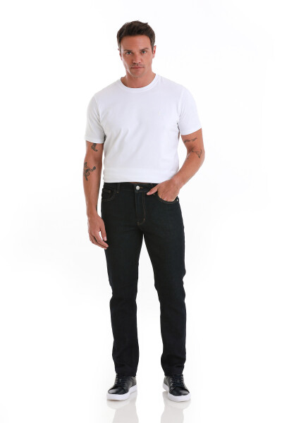 Lacivert Dinamik Fit 5 Cep 100% Pamuk Kot Pantolon - 2