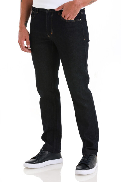 Lacivert Dinamik Fit 5 Cep 100% Pamuk Kot Pantolon - 3