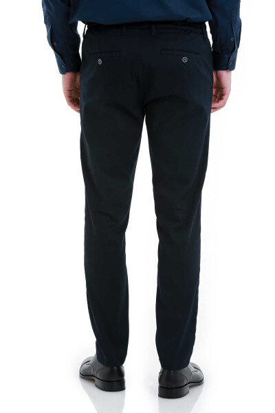 Lacivert Dinamik Fit Düz Yandan Cepli Jogger Pantolon - 5