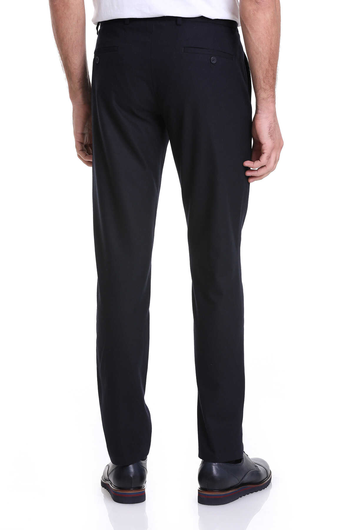 Lacivert Dinamik Fit Düz Yandan Cepli Jogger Pantolon - 5