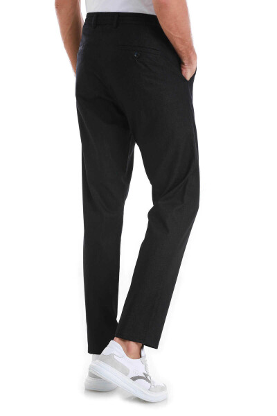 Lacivert Dinamik Fit Düz Yandan Cepli Pamuklu Jogger Pantolon - 5