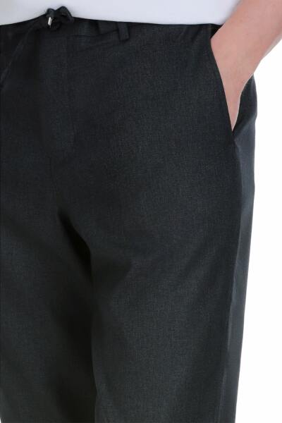 Lacivert Dinamik Fit Yandan Cepli Jogger Pantolon - 4