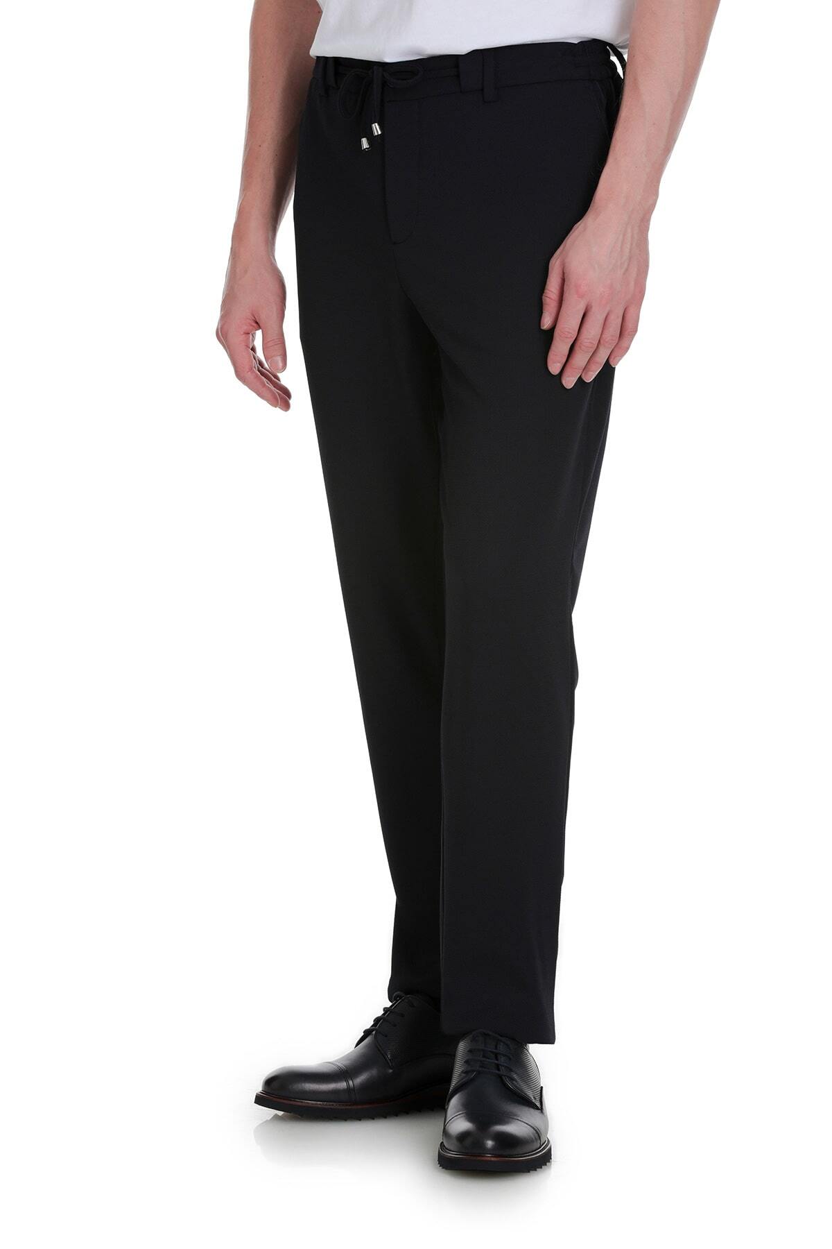 Lacivert Dinamik Fit Yandan Cepli Jogger Pantolon - 3