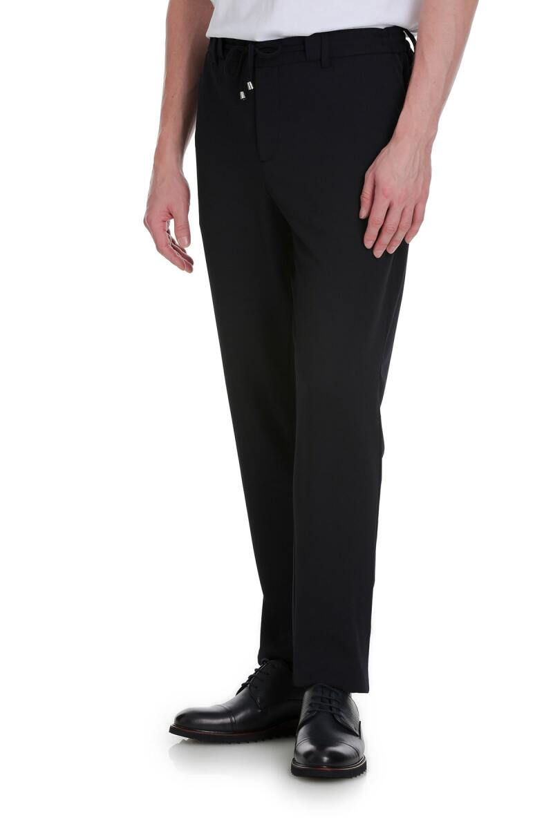 Lacivert Dinamik Fit Yandan Cepli Jogger Pantolon - Saykı (1)