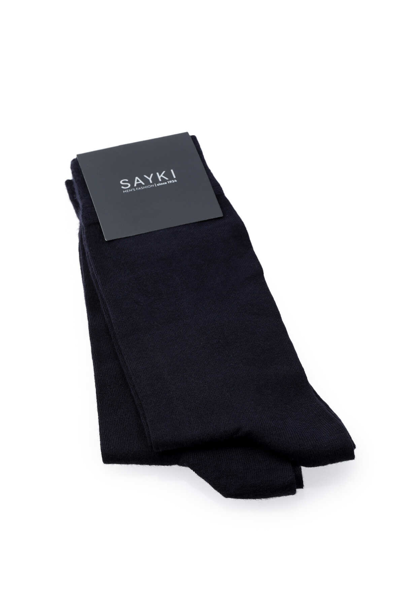 Lacivert İkili Dikişsiz Bambu Çorap - Hatem Saykı