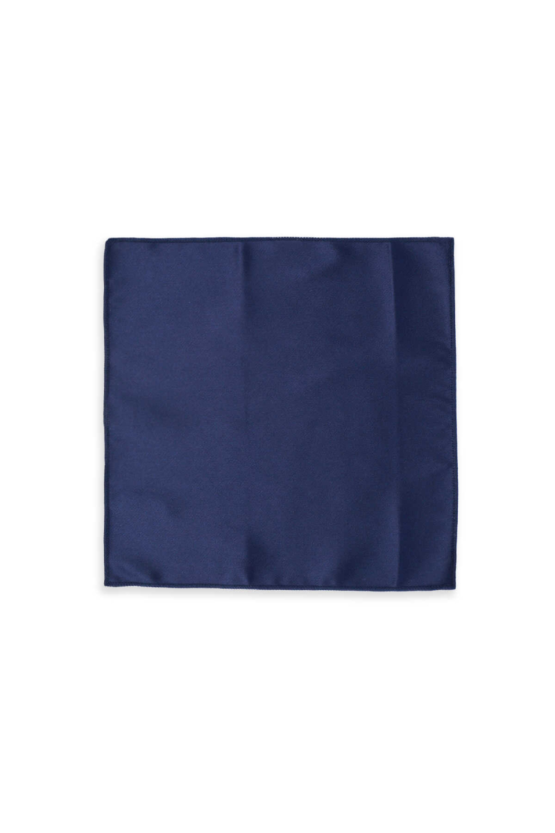 Lacivert Klasik Saten Cep Mendili - Hatem Saykı