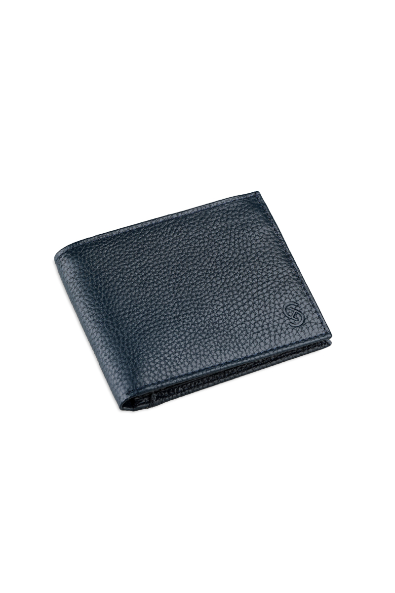 Lacivert Floter 100% Hakiki Cüzdan - Saykı