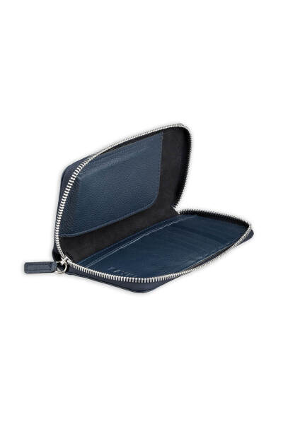 Lacivert Floter 100% Hakiki Deri Cüzdan - 2