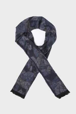 Lacivert Desenli Viskoz Atkı - 2