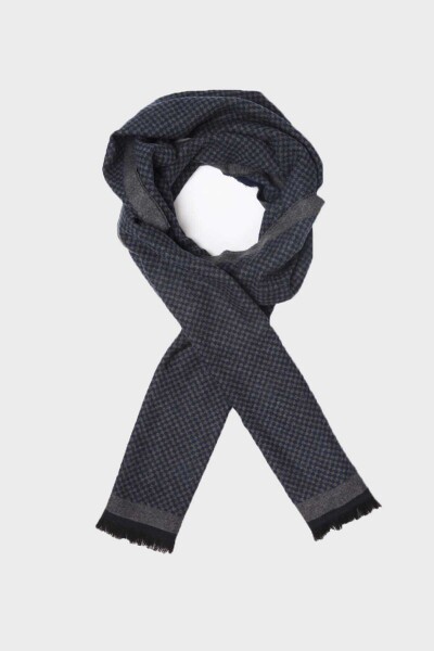 Lacivert Desenli Atkı - 1