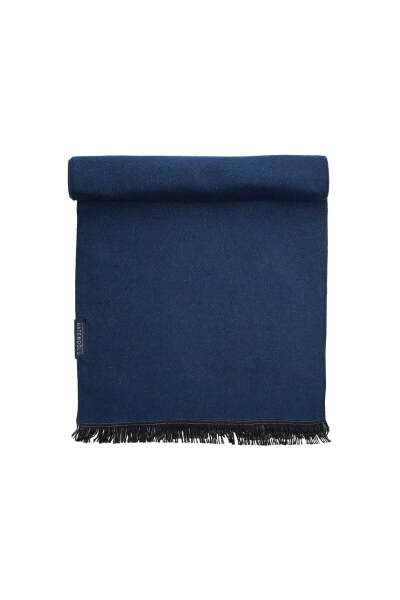 Lacivert - Gri Çift Taraflı Atkı - 3