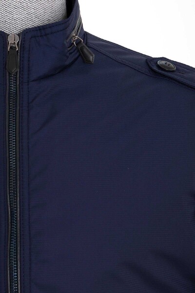 Lacivert Hakim Yaka Spor Mont - 2