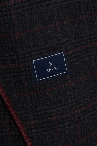 Lacivert Bebe Yaka Yünlü Palto - 3