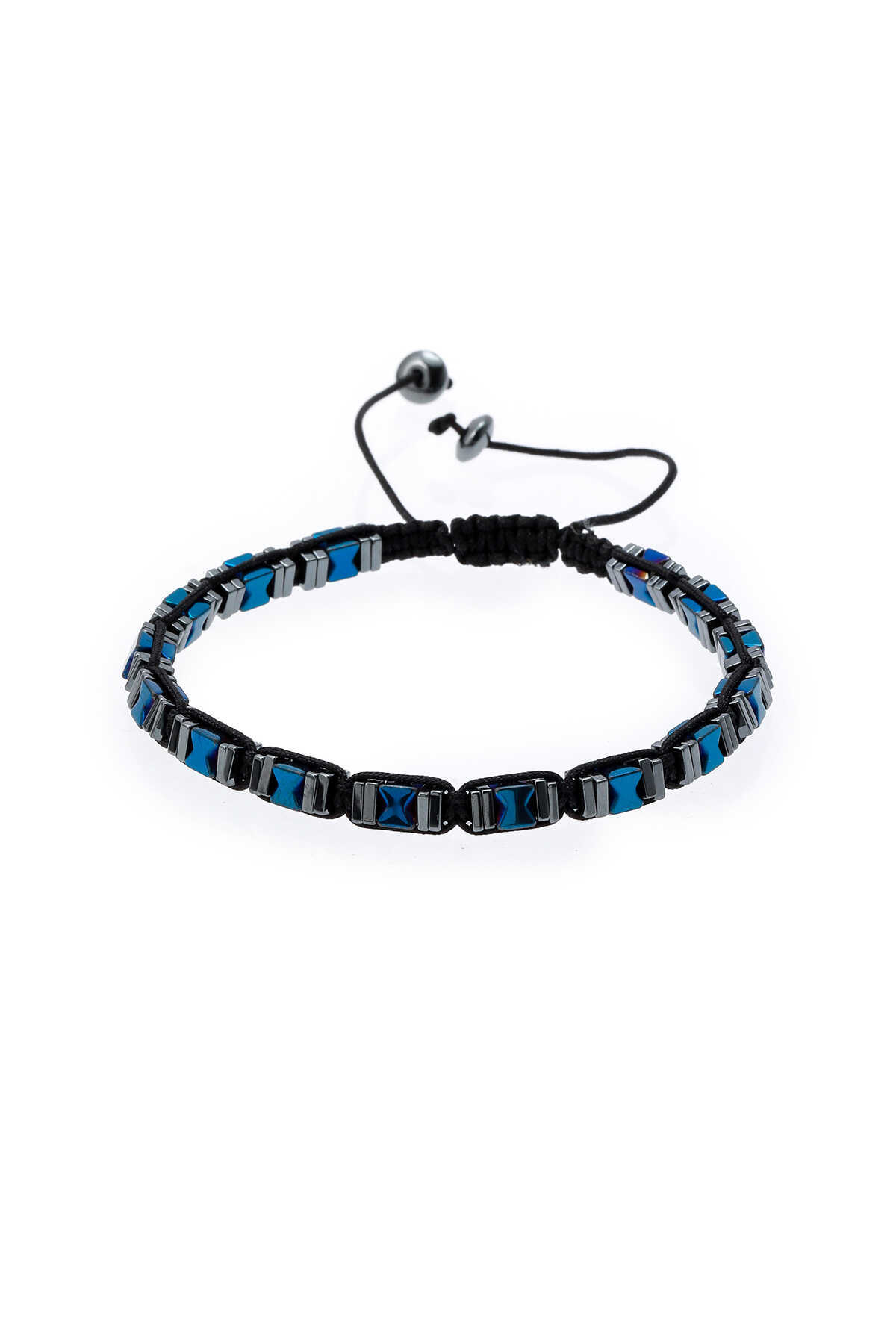 Lacivert Hematit Taş Bileklik - 1