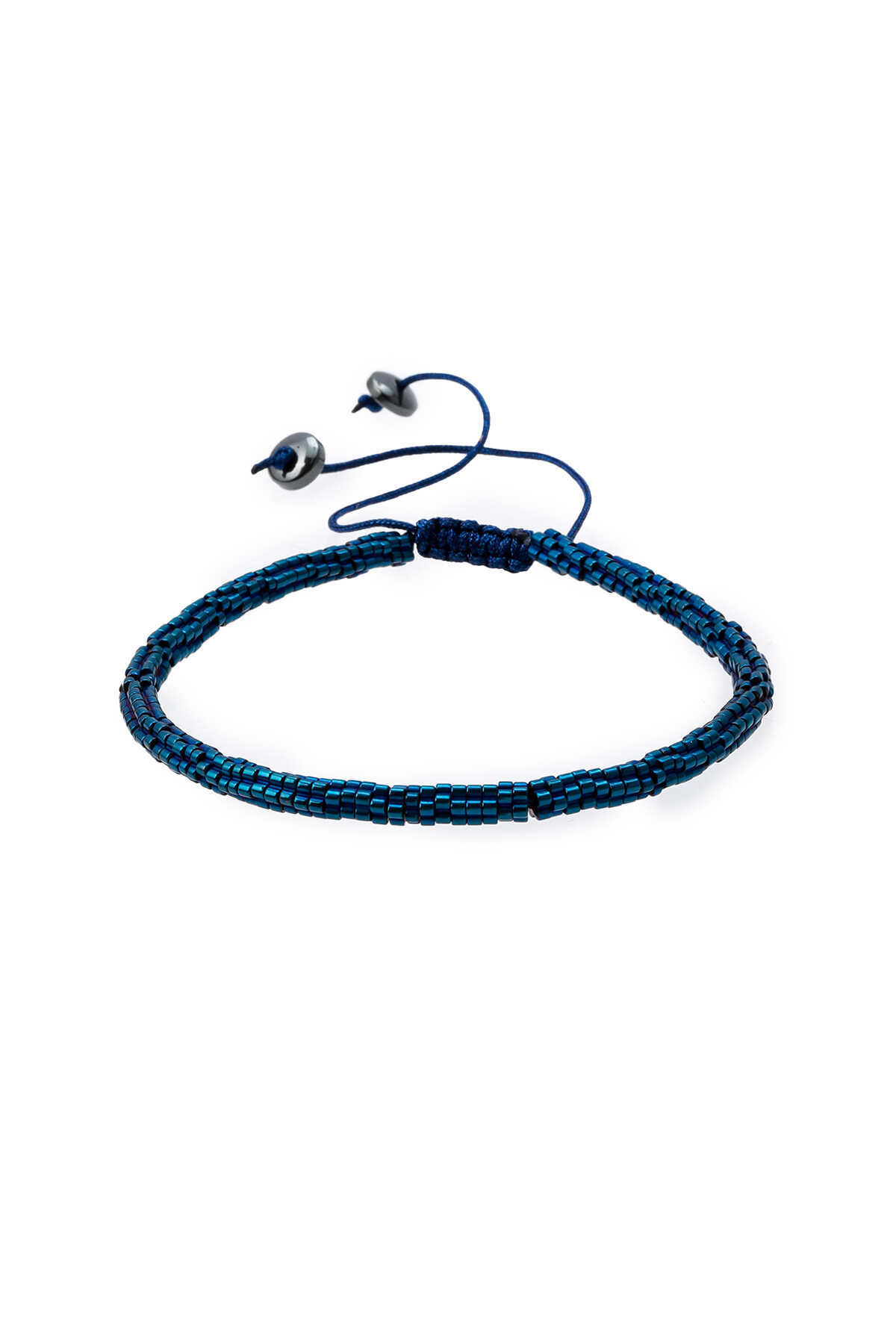 Lacivert Hematit Taş Bileklik - 1