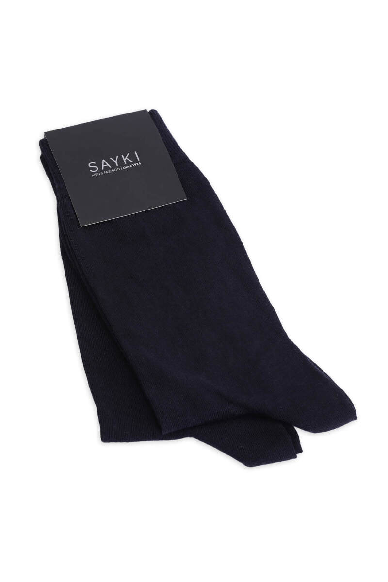 Lacivert İkili Pamuklu Çorap - Hatem Saykı