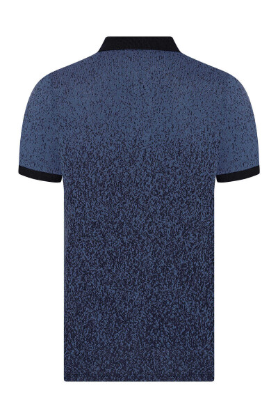 Lacivert Baskılı Polo Yaka Tişört - 2