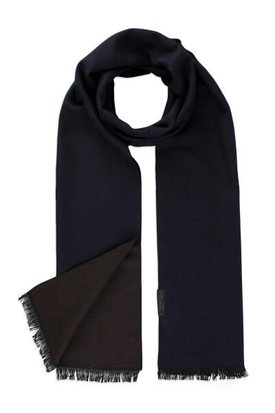 Lacivert Çift Taraflı Atkı - 2