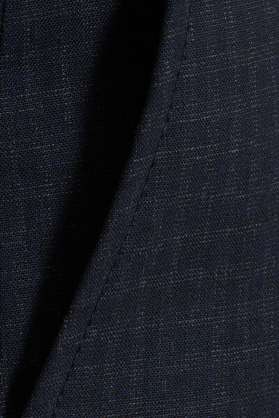 Lacivert Kareli Regular Pantolon - 3