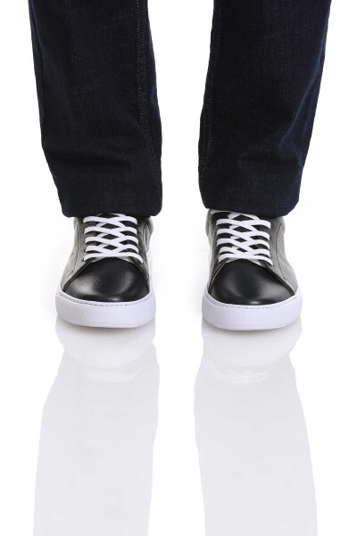 Lacivert Klasik Bağcıklı Deri Ayakkabı - 1