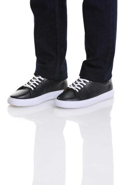 Lacivert Klasik Bağcıklı Deri Ayakkabı - 2