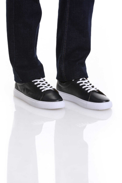 Lacivert Klasik Bağcıklı Deri Ayakkabı - 3