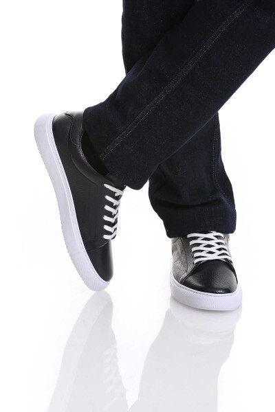 Lacivert Klasik Bağcıklı Deri Ayakkabı - 4