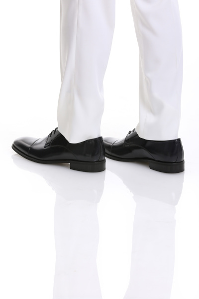 Lacivert Klasik Bağcıklı Deri Ayakkabı - 4