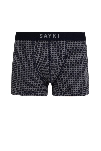 Lacivert İkili Desenli Boxer - 1