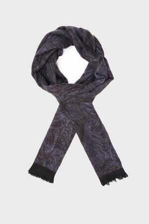 Lacivert Desenli Atkı - 5