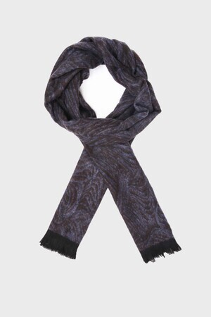 Lacivert Desenli Atkı - 4