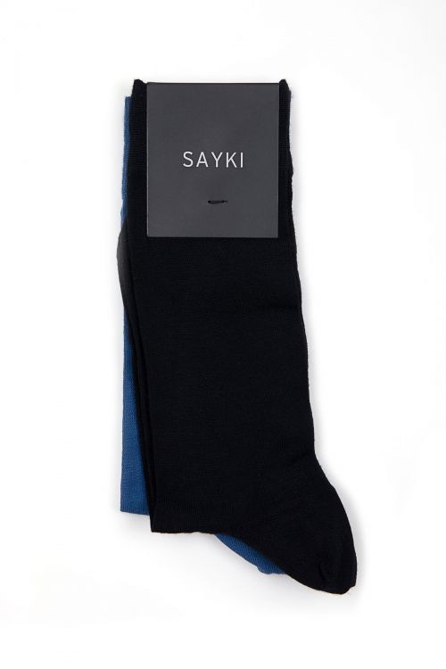 Lacivert - Mavi Basic Çorap