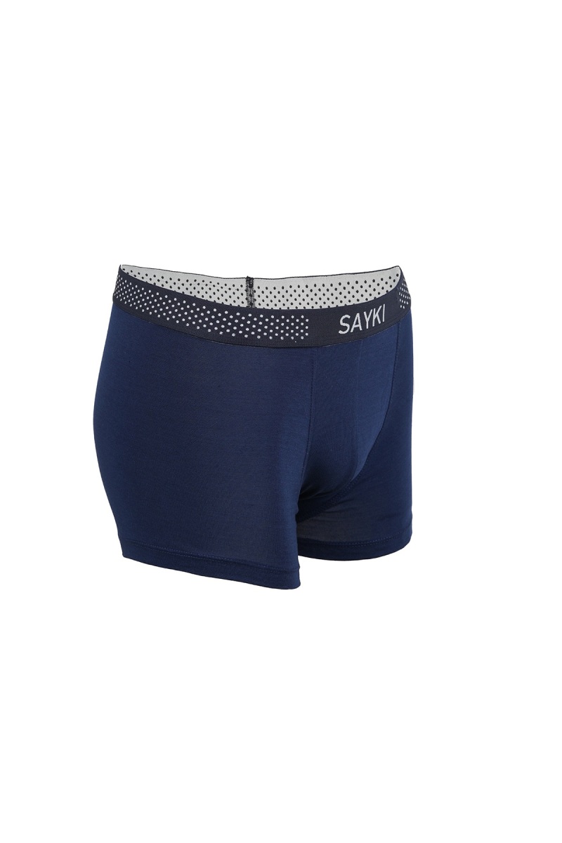 Lacivert Pamuklu Boxer - Hatem Saykı