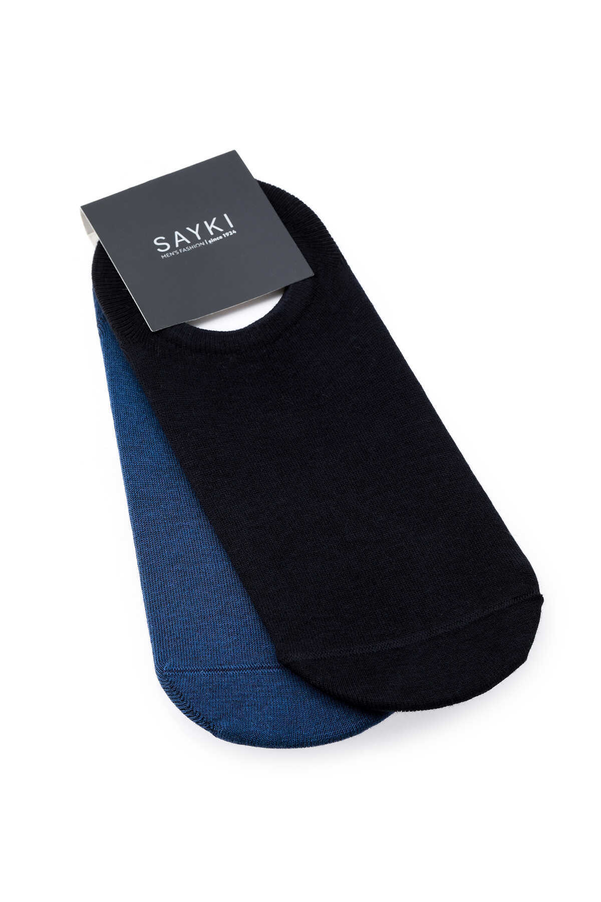 Lacivert Pamuklu İkili Babet Çorap - 1
