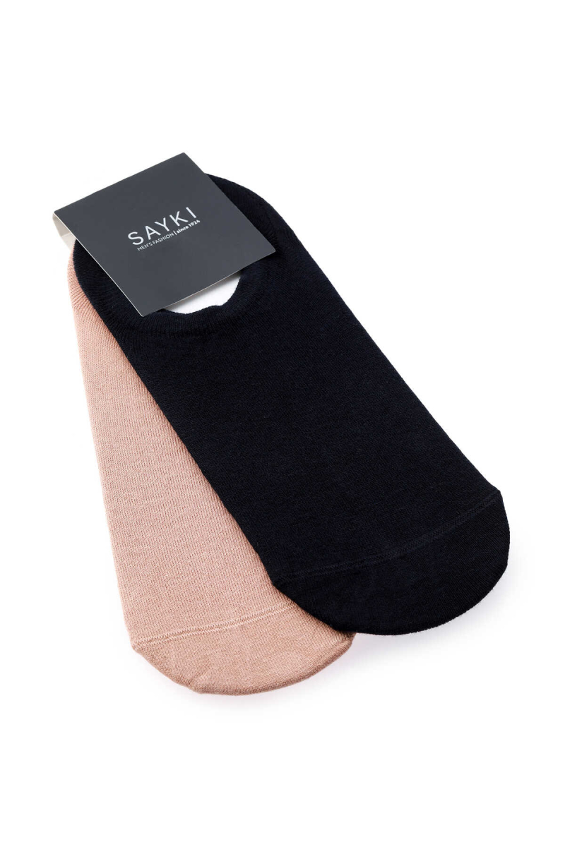 Lacivert Pamuklu İkili Babet Çorap - Hatem Saykı