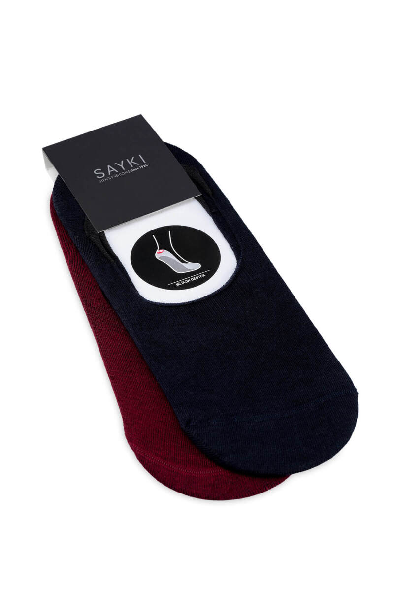 Lacivert Pamuklu İkili Babet Çorap - Saykı