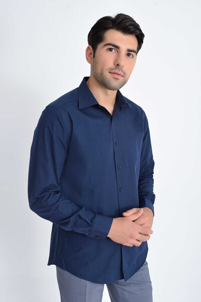 Lacivert Regular Gömlek - 1