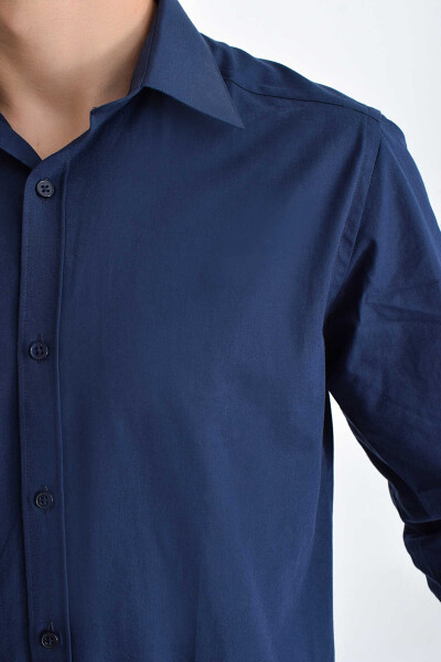 Lacivert Regular Gömlek - 4